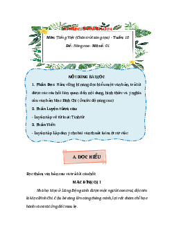 Bài tập cuối tuần Tiếng Việt lớp 4 Chân trời sáng tạo Tuần 10 - Nâng cao