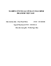 Tiểu Luận Quản Trị Rủi Ro Tài Chính và Công Cụ Phái Sinh | Môn Quản trị tài chính - Trường Cao đẳng Du lịch Sài Gòn