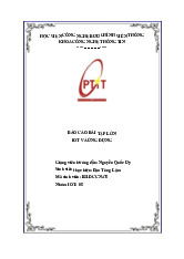 Báo cáo môn IoT và ứng dụng | Học viện Công Nghệ Bưu Chính Viễn Thông