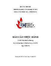 Báo Cáo Thực Hành Vật Liệu May Môn Công nghệ may | Trường Đại học Công nghiệp Thành phố Hồ Chí Minh