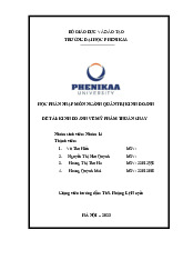 Kinh doanh về mỹ phẩm thuần chay | Bài tiểu luận học phần Nhập môn Quản trị kinh doanh | Trường Đại học Phenikaa