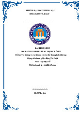 Thị trường và các chủ thể tham gia thị trường | Bài thảo luận Kinh Tế Chính Trị Mác