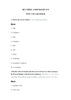 Sách bài tập Right on 8 unit 3 3b Grammar