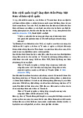Bảo vệ tổ quốc là gì? Quy định Hiến Pháp Việt Nam về bảo vệ tổ quốc