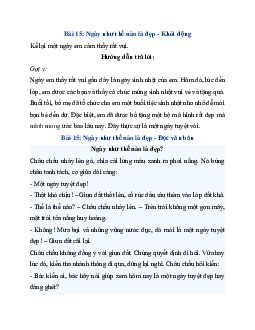 Giải SGK Tiếng Việt 3 trang 62, 63 Bài 15: Ngày như thế nào là đẹp? - Đọc | Kết nối tri thức
