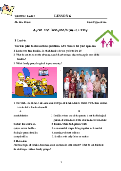 Writing task 2: Lesson 6 - Opinion essay