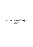 Luật Lâm nghiệp 2017 - Tài liệu tham khảo | Đại học Hoa Sen