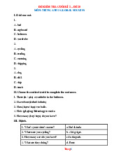 Đề Ôn Tập Cuối Kỳ 2 Tiếng Anh 3 Global Success 2024-2025 Có Đáp Án-Đề 20