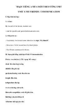 Tiếng Anh lớp 6 unit 3 Communication