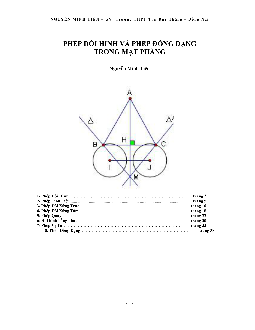 Chuyên đề phép dời hình và phép đồng dạng trong mặt phẳng – Nguyễn Minh Tiến