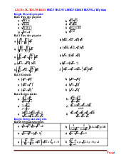 Các Dạng Toán 9 Bài 3 Liên Hệ Giữa Phép Nhân Và Phép Khai Phương (Tiếp Theo)