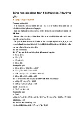 Tổng hợp các dạng toán tỉ lệ thức lớp 7 thường gặp