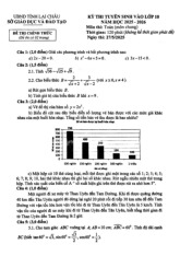Đề tuyển sinh lớp 10 môn Toán (chung) năm 2025 – 2026 sở GD&ĐT Lai Châu