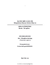 Việt ngữ học DCI- Trường Đại học Ngoại ngữ- Đại học Quốc gia Hà Nội