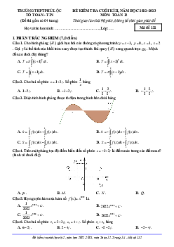 Đề cuối kì 2 Toán 12 năm 2022 – 2023 trường THPT Phú Lộc – TT Huế