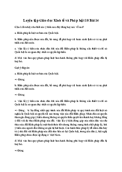 Giải Pháp luật 10 Bài 14: Giới thiệu về Hiến Pháp nước Cộng Hòa xã hội chủ nghĩa Việt Nam | Kết Nối Tri Thức