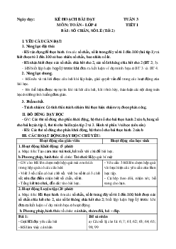Giáo án Toán lớp 4 Tuần 3 | Chân trời sáng tạo