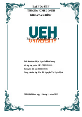 Bài thu hoạch chương 5 môn Sáp nhập, mua lại và tái cấu trúc doanh nghiệp  | Trường Đại học Kinh tế Thành phố Hồ Chí Minh