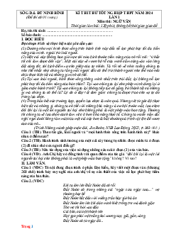 Đề thi thử tốt nghiệp THPT năm 2024 môn Ngữ Văn Sở GD&ĐT Ninh Bình lần 1 (có lời giải)