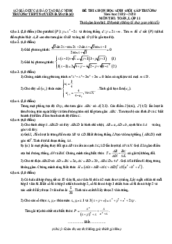 Đề HSG Toán 11 cấp trường năm 2019 – 2020 trường Nguyễn Đăng Đạo – Bắc Ninh