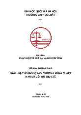Tiểu luận pháp luật về bảo vệ môi trường rừng ở việt nam và liên hệ thực tế
