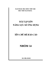 Bài Tập Lớn: Electronic Learning -Các Hệ Thống Học Trực Tuyến | Năng Lực Số Ứng Dụng