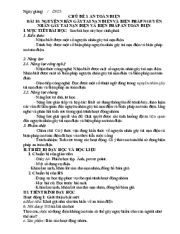 Giáo án Công nghệ 8 Bài 10: Nguyên nhân gây ra tai nạn điện và biện pháp an toàn điện | Cánh diều