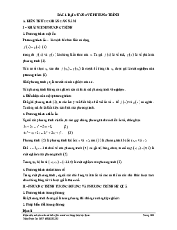 Phân loại và phương pháp giải bài tập phương trình – hệ phương trình