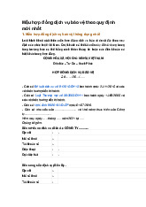 Mẫu hợp đồng dịch vụ bảo vệ theo quy định mới nhất