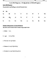 Bài tập Lewis Dot Diagrams, e- Configurations & Orbital Diagrams | Trường Đại học Mỹ thuật Thành phố Hồ Chí Minh
