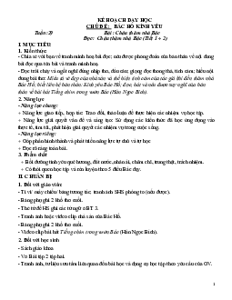 Bài 3: Cháu thăm nhà bác Tuần 29 Tiết 1, 2 | Giáo án Tiếng Việt 2 học kì 2 | Chân trời sáng tạo