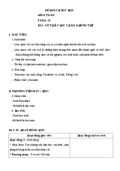 Giáo án Toán 2 sách Chân trời sáng tạo (cả năm) | Tuần 15 | Tiết 4