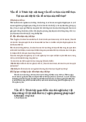 Top 30 Vấn đề ôn tập môn Triết học Mác - Lênin | Trường Đại học Mở Hà Nội