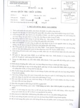 Đề thi trắc nghiệm và tự luận môn Quản trị chất lượng năm học 2011-2012 | Trường Đại học Văn Lang