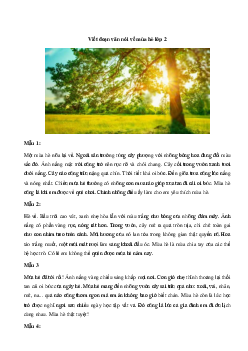 Viết đoạn văn nói về mùa hè | Tập làm văn lớp 2 | Cánh diều