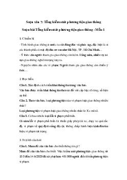 Tổng kiểm soát phương tiện giao thông | Soạn văn 7 Cánh diều