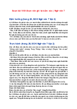 Soạn bài Viết đoạn văn ghi lại cảm xúc | Ngữ văn 7 sách Cánh diều