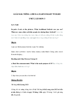 Tiếng Anh lớp 8 unit 2 lesson 3