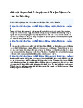 Viết một đoạn văn kể chuyện em tiết kiệm điện nước thức ăn Siêu Hay - Tiếng việt 3