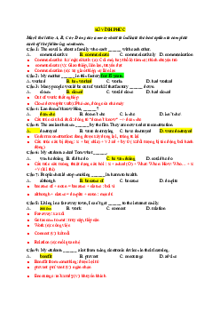 Đề thi tuyển sinh lớp 10 THPT năm học 2022-2023 môn Tiếng Anh (không chuyên) - Sở Giáo dục và Đào tạo Vĩnh Phúc có đáp án và giải thích chi tiết