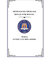 Bài giảng an toàn vệ sinh lao động | Đại học Thương Mại