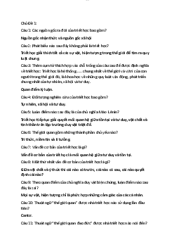 Chủ đề triết học | môn Triết học Mác -Lênin | Đại học sư phạm Hà nội