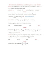 Đề thi kết thúc học phần | Môn toán cao cấp