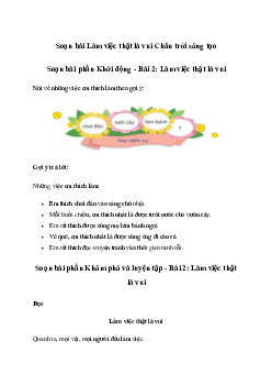 Soạn bài Làm việc thật là vui trang 29 | Tiếng việt lớp 2 | Chân trời sáng tạo