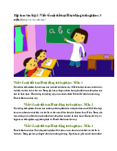 Tập làm văn lớp 2: Viết về một tiết học Hoạt động trải nghiệm