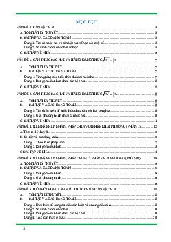 Các dạng toán về căn bậc hai và căn bậc ba