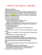 Chương 1 Tâm Lý Học Là Khoa Học | Môn Tâm lý học - Đại học Thái Bình Dương