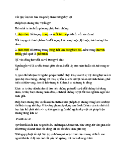 Các quy luật cơ bản của phép biện chứng duy vật | môn Triết học Mác -Lênin | Đại học sư phạm Hà nội