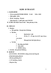 Bệnh án thai lưu | Y tế - Sức khỏe