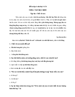 Bộ đề ôn tập ở nhà Tiếng Việt lớp 3 có đáp án - Đề 4 (Từ 30/3 - 04/4)